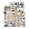 Three Bedroom Floor Plan at The Oasis at Surfside Three Bedroom Floor Plan at The Oasis at Surfside